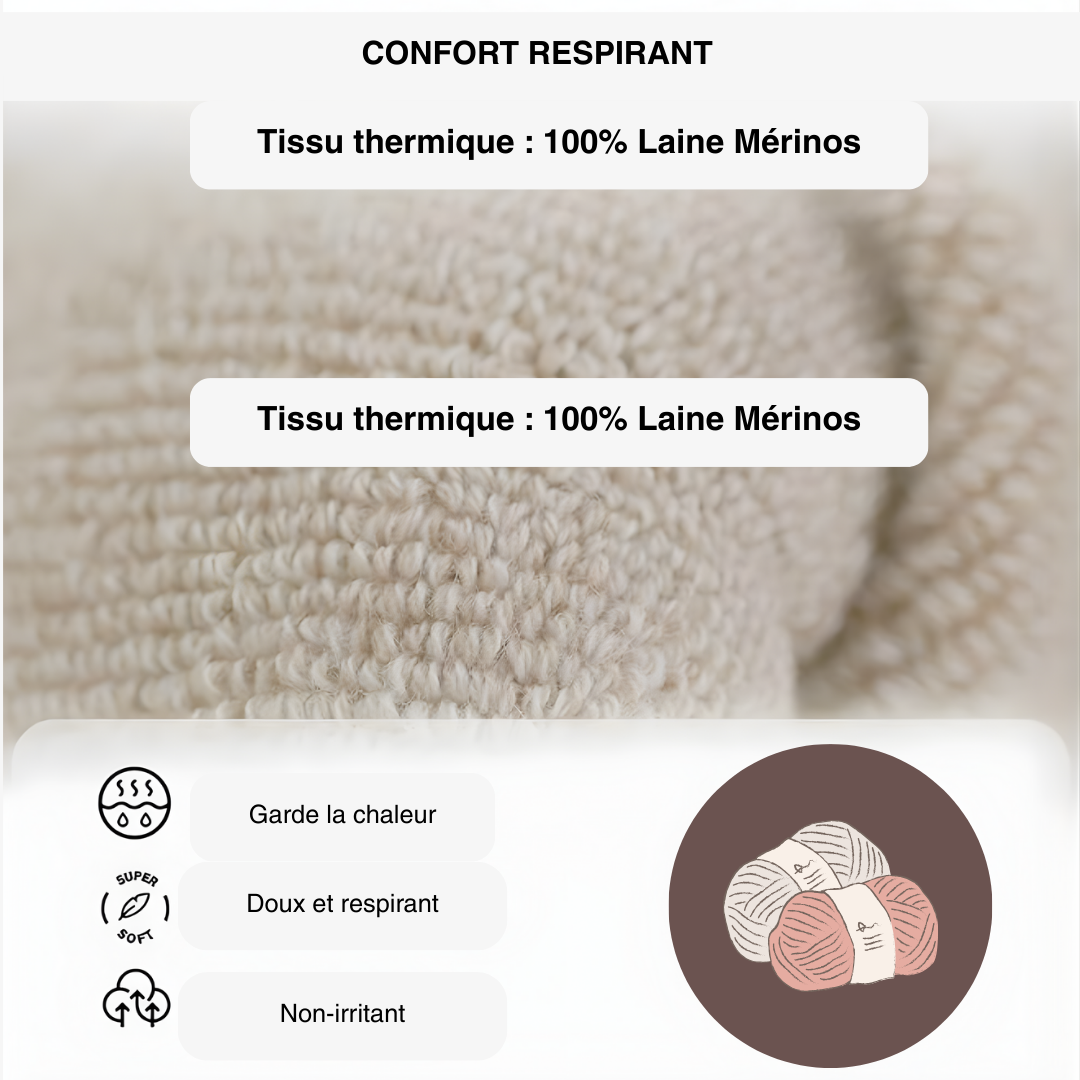 Chaussettes Thermiques en Laine Mérinos